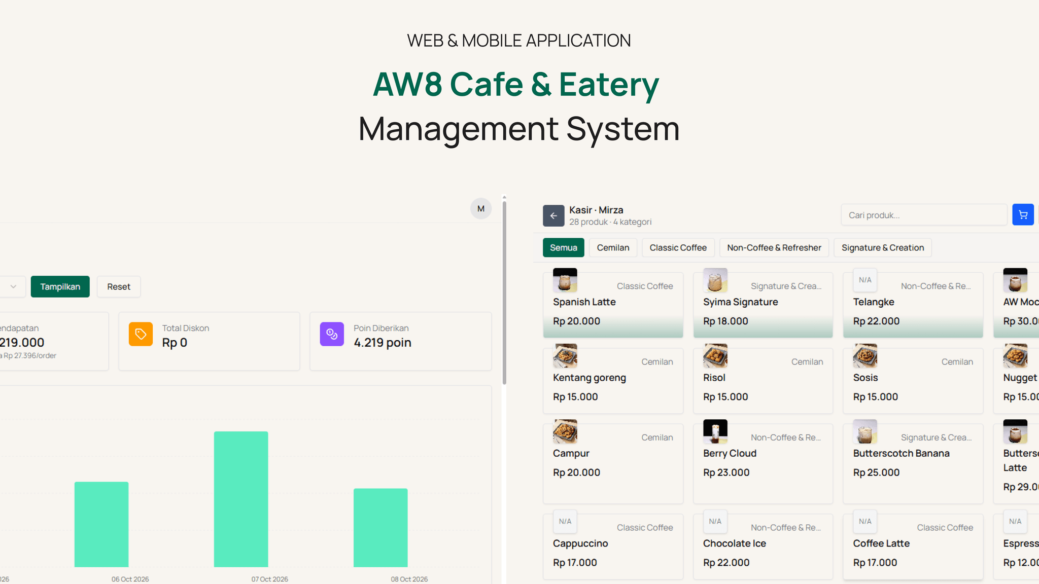 AW8 Cafe & Eatery Management System